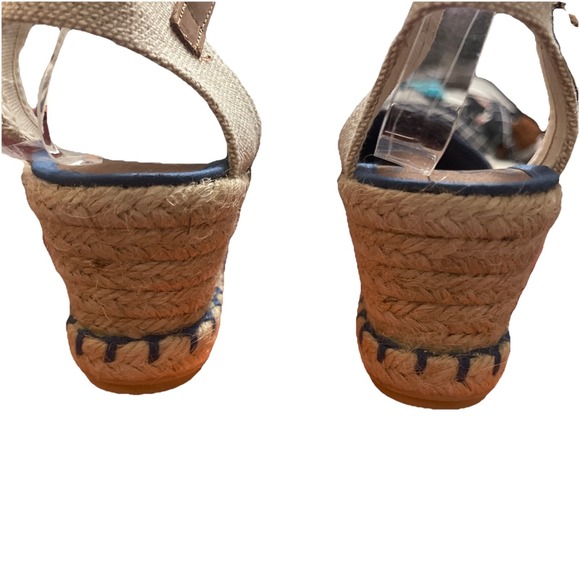 NIB Miz Mooz Women's Malena Wedge Sandals Ocean Blue Leather Women 38 Spain NEW - Picture 6 of 16